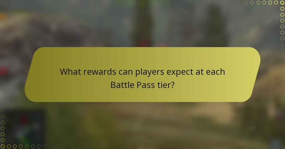 What rewards can players expect at each Battle Pass tier?